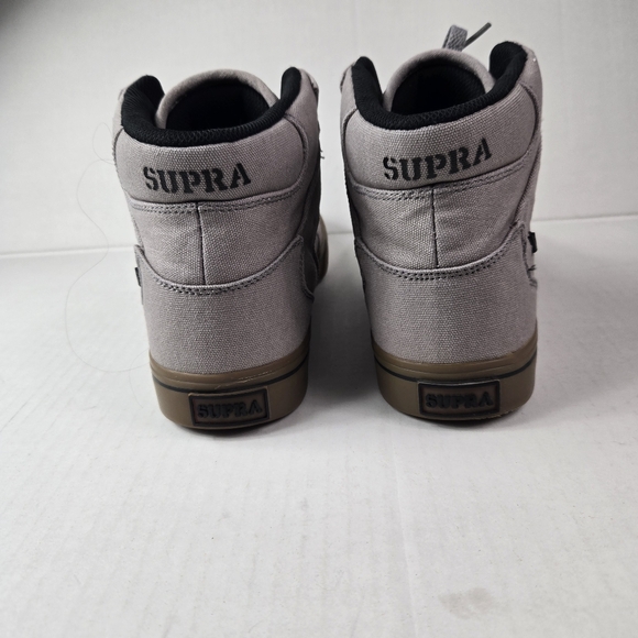 Supra Charcoal Canvas High-Top Sneakers - Picture 4 of 10